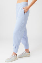 Mandala Yoga Pant Blau Seite - Natural Dye Track Pants