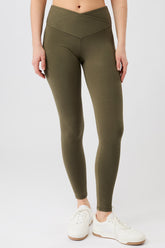 Mandala Fitness Legging Grün Front - Wrap Legging