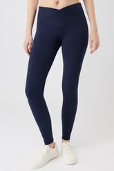 Mandala Fitness Legging blau Front - Wrap Legging