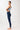 Mandala Pilates Legging Dunkelblau Outfit Seite - Pilates Tights