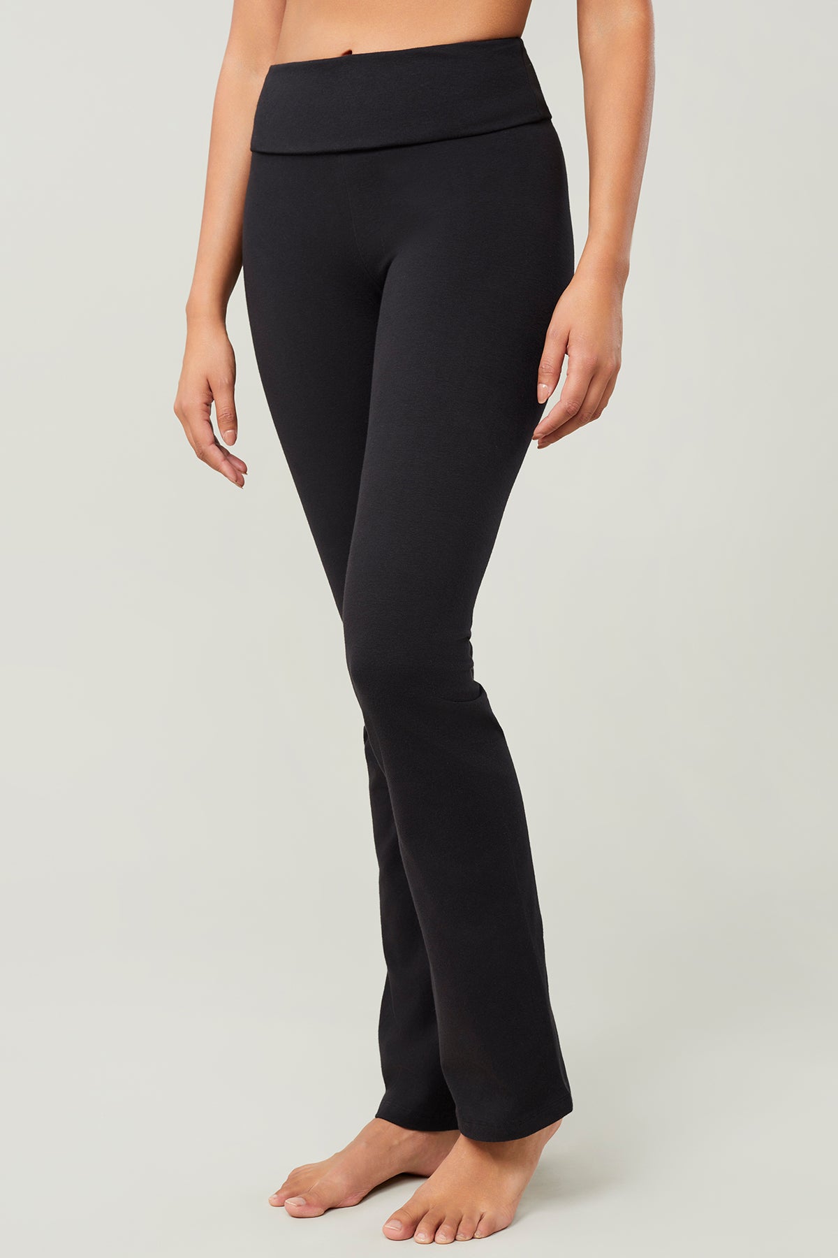 Black Flare Yoga Pants / Schwarze Yoga Hose, Schlaghose