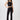 Mandala Fitness Pant Schwarz Outfit Front - Classic Rolldown