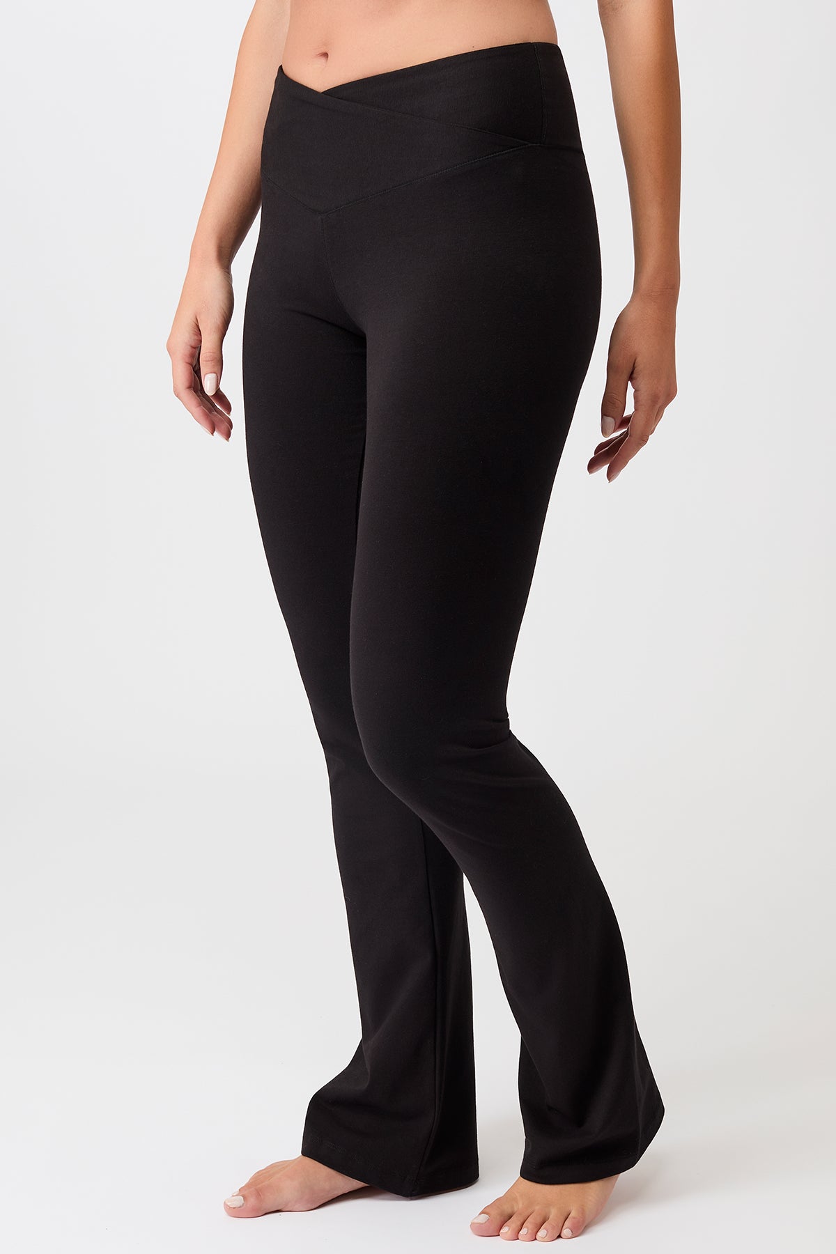 Mandala Fitness Hose Schwarz Seite - Envelope Flared Pants