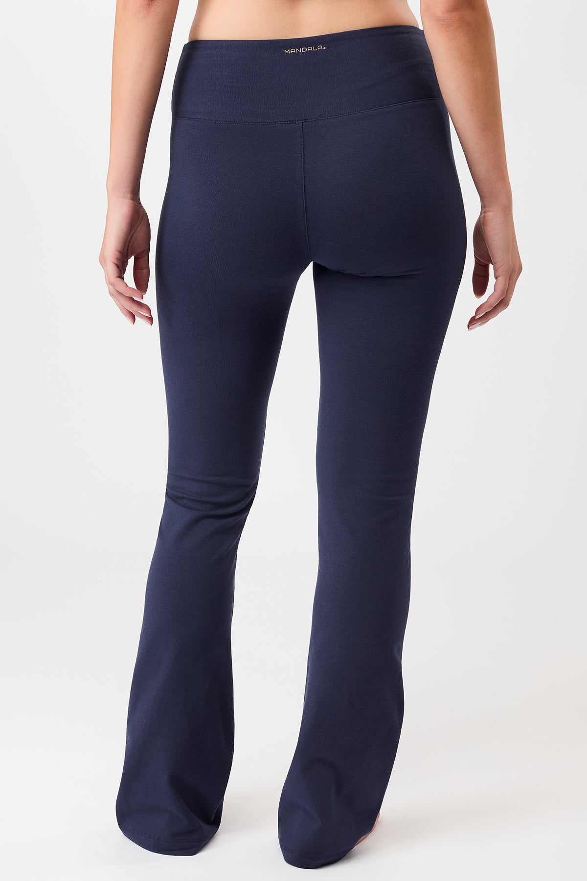 Mandala Fitness Hose Blau Rückseite - Envelope Flared Pants