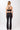 Mandala Black Fitness Leggings Outfit (Back View) - Flared Sports Pants