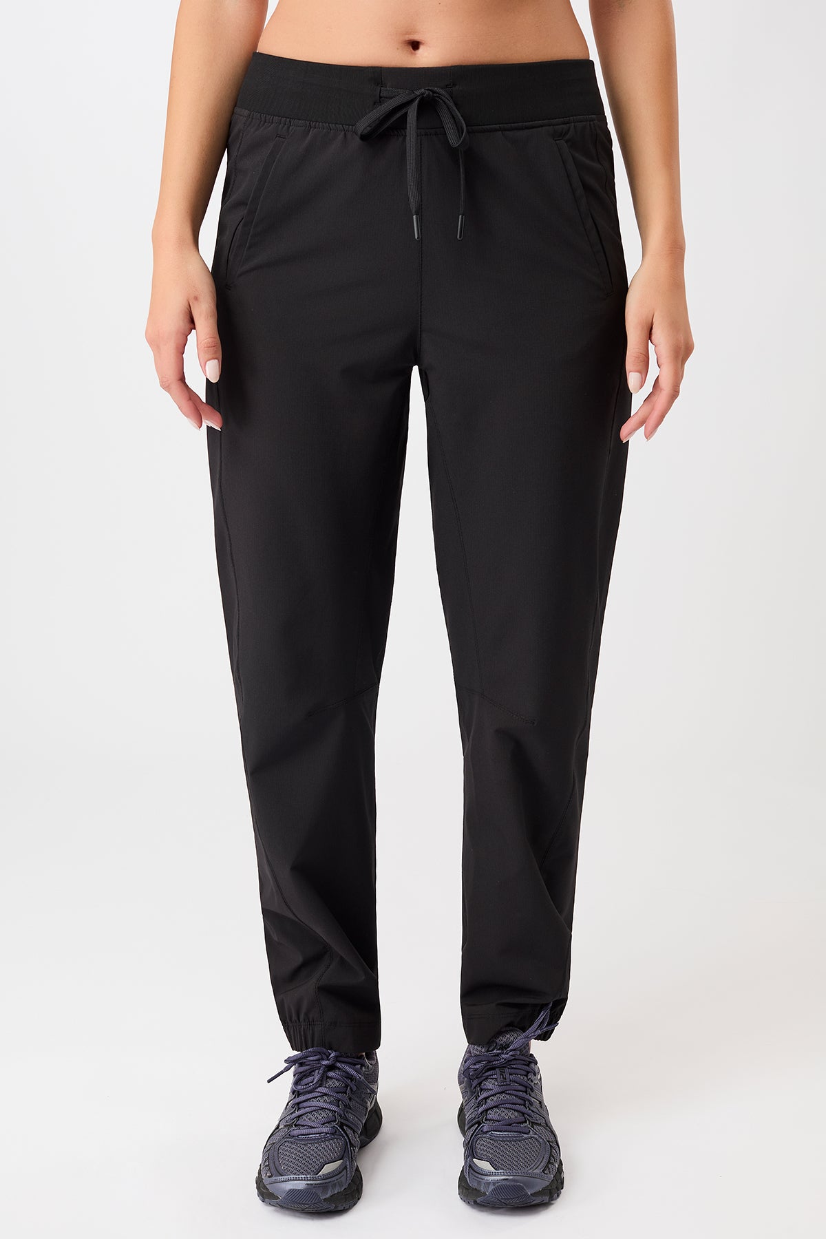 Mandala Sport Hose Schwarz Front - Venice Pants