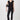 Mandala Trainings Pant Schwarz Outfit Front - Retro Cropped Pants
