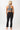Mandala Sport Hose Schwarz Outfit Rückseite - Cropped Flared Pants