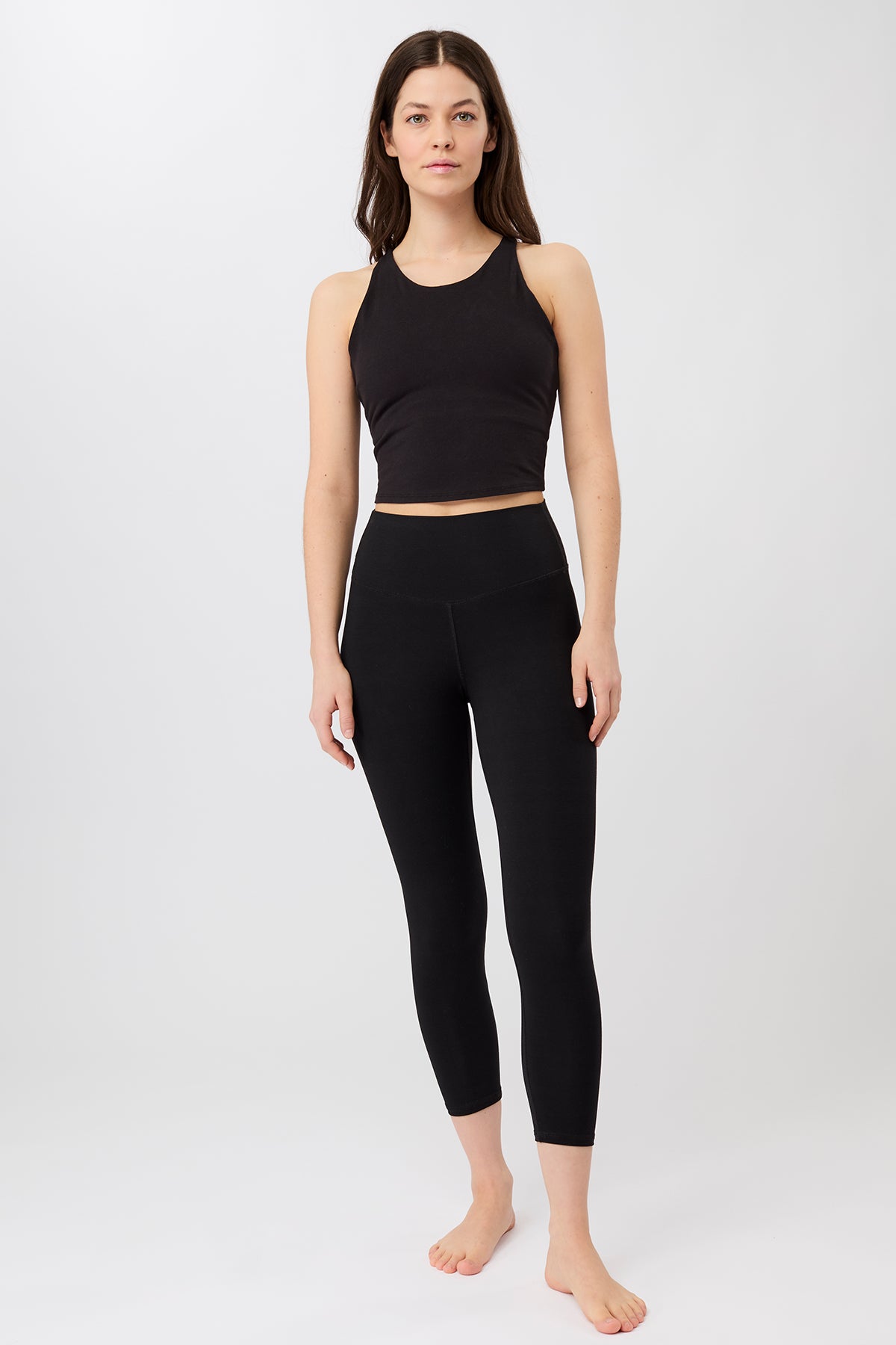 Mandala Active Legging Schwarz Outfit Front - Best Cropped Legging
