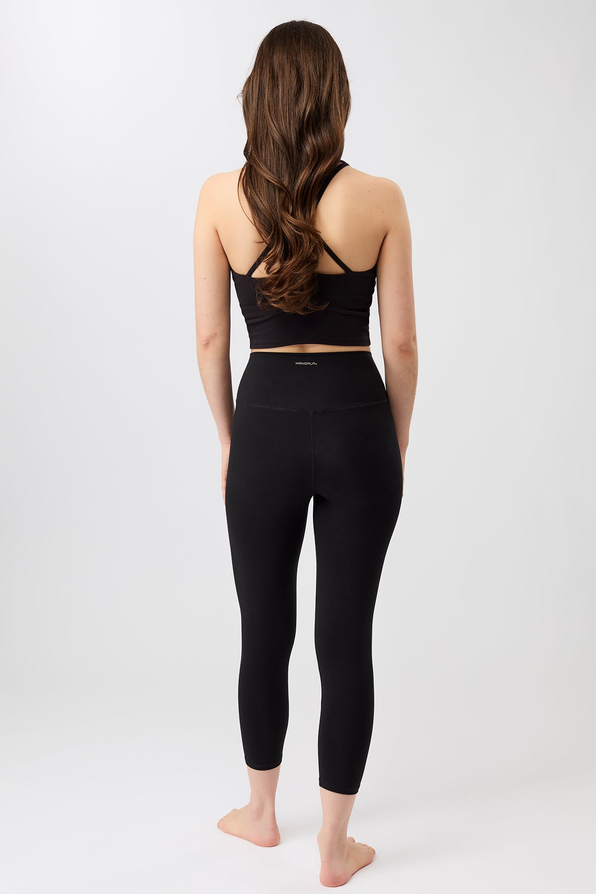 Mandala Active Legging Schwarz Outfit Rückseite - Best Cropped Legging