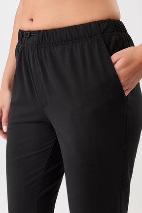 Mandala Trainings Hose Schwarz Detail Bund - Relaxed Fit Pant
