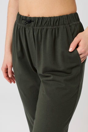 Mandala Trainings Hose Grün Detail - Relaxed Fit Pant
