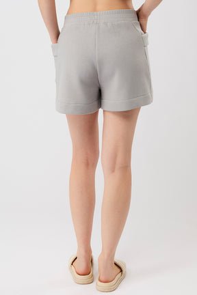 Mandala Trainings Pant Grau Rückseite - Natural Dye Shorts