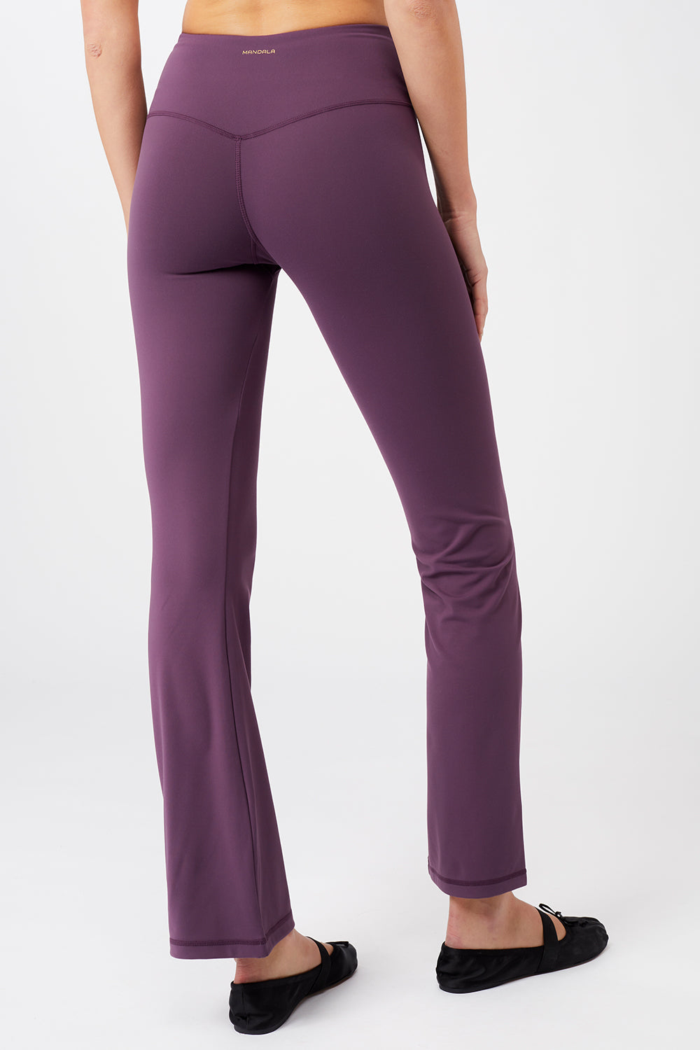 Cropped Shoulder Top + Flared Sports Pants (Purple Passion)