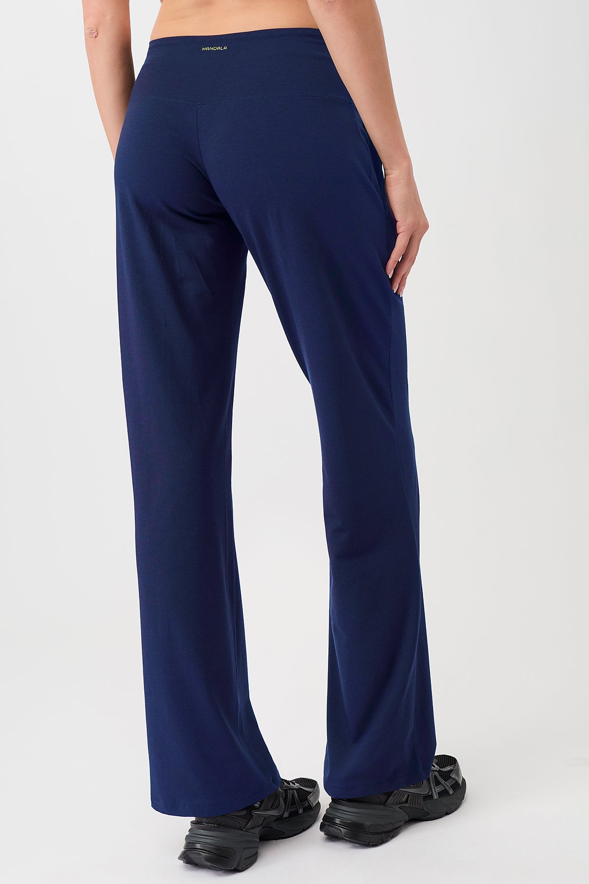 Mandala Sport Pants Blau Rückseite - Wide Leg Workout Pants