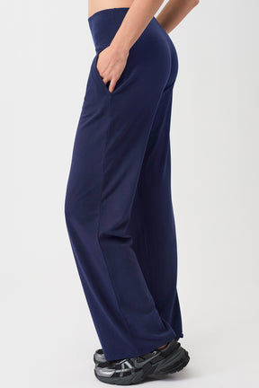 Mandala Sport Pants Blau Seite - Wide Leg Workout Pants
