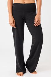 Mandala Fitness Hose Schwarz Front - Wide Leg Pants