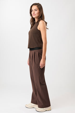 Mandala Fitness Hose Brown Outfit Seite - All Day Long Pants