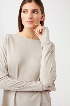 Mandala Yoga Shirt Beige Detail - Active Long Sleeve