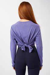 Mandala Sport Shirt Lila  Rückseite - Back Bow Longsleeve