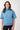 Mandala Fitness Sweater Blau Front - Kimono Sweater