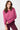 Mandala Fitness Shirt Pink Front - Open Back Long Sleeve
