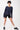 Mandala Fitness Shirt Blau Outfit Front - Open Back Long Sleeve