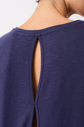 Mandala Sport Shirt Blau Detail - Open Back Long Sleeve