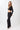 Mandala Fitness Shirt Schwarz Outfit Front - Support Top Longsleeve