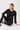 Mandala Fitness Shirt Schwarz Outfit Front sitzend - Longsleeve Wide