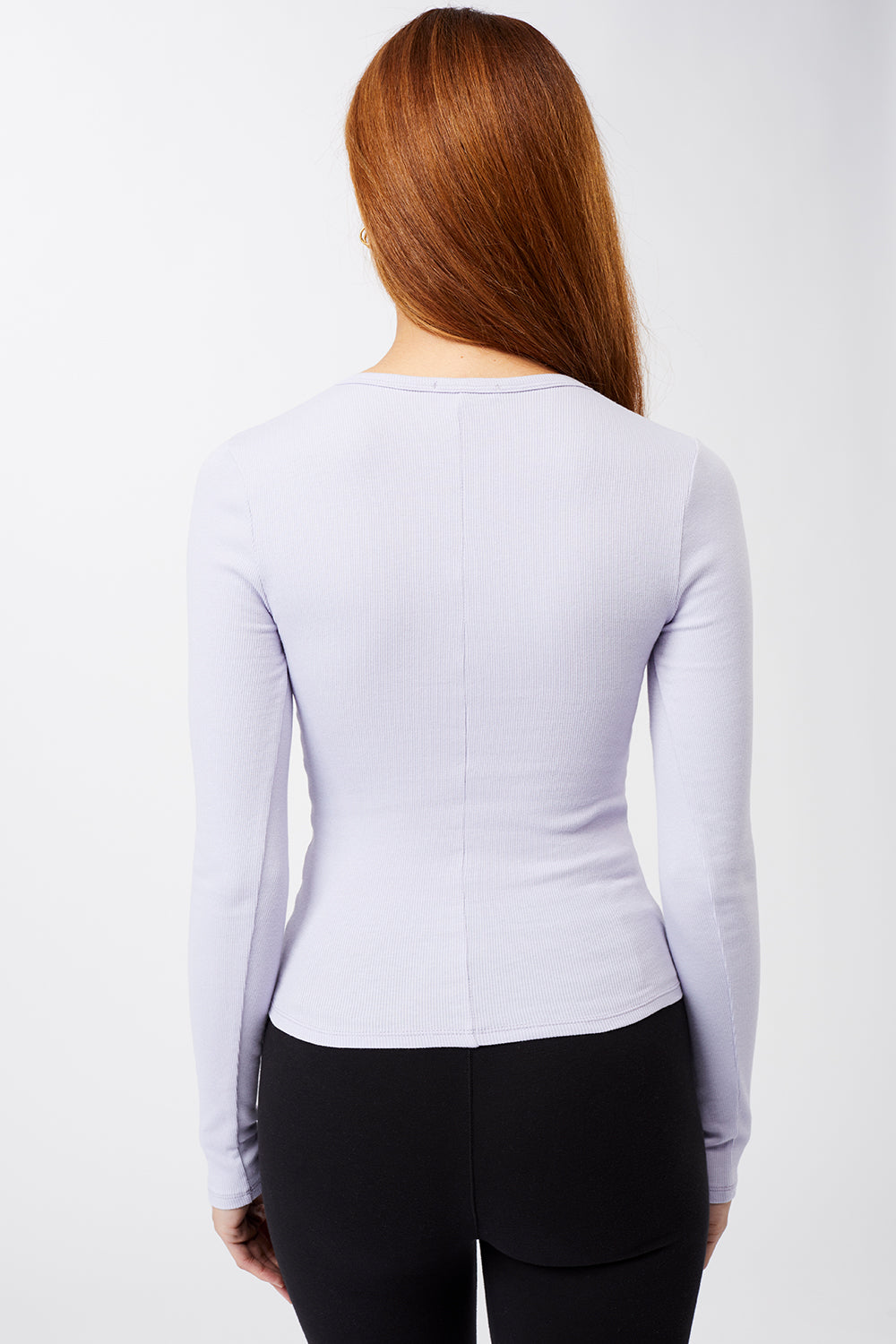 Mandala Sport Shirt Lila Rückseite - Smart Longsleeve