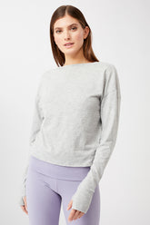 Mandala Yoga Shirt Grau Front - Reversible Top