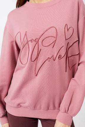 Mandala Fitness Shirt Rosa Detail  - "Yoga Lover" Sweater