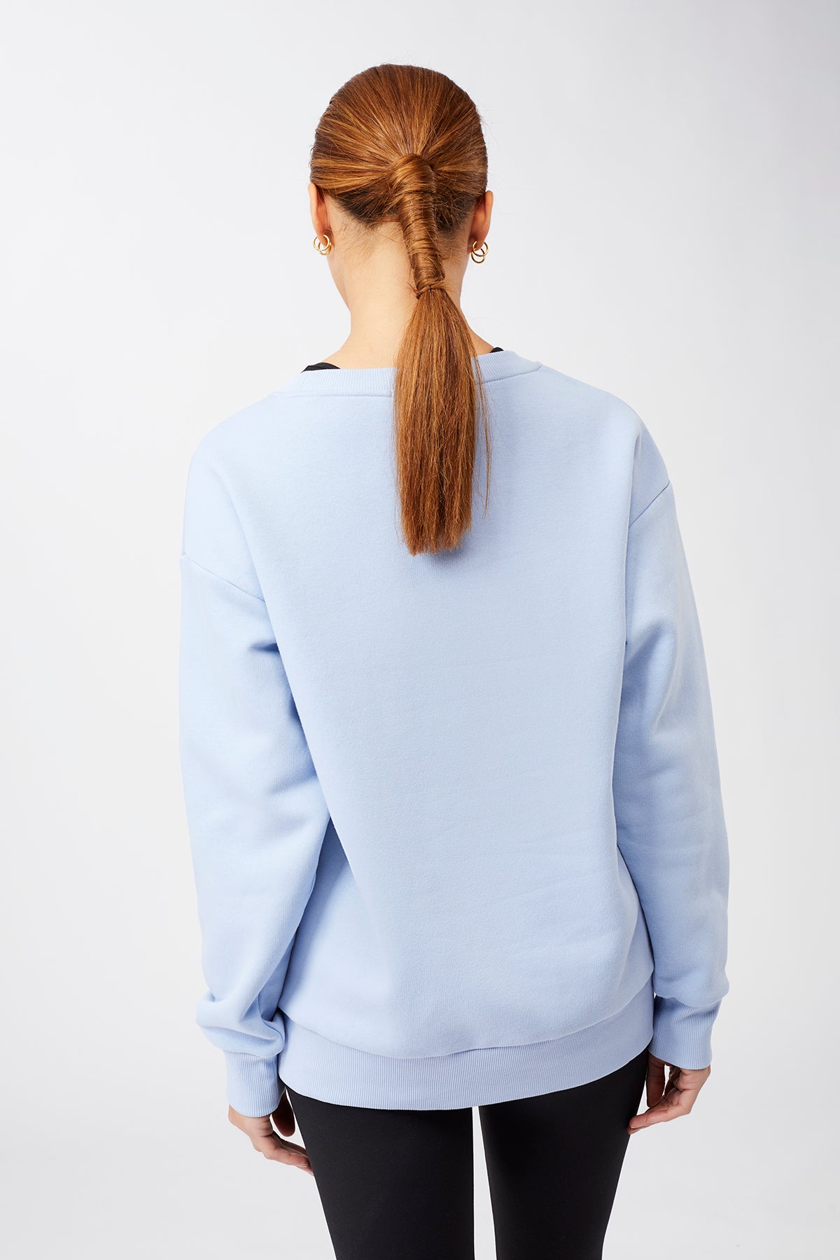 Mandala Yoga Pullover Blau Rückseite - Peace Sweater