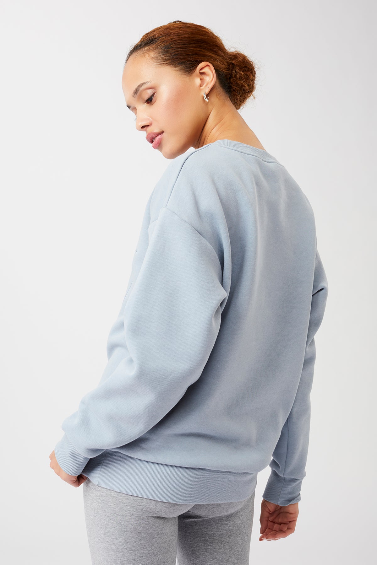 Mandala Yoga Pullover Graublau Rückseite - Peace Sweater
