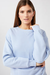 Mandala Yoga Pullover Blau Detail - Natural Dye Sweater