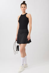 Mandala Sport Rock Schwarz Outfit Front - Power Skorts#Farbe_Black