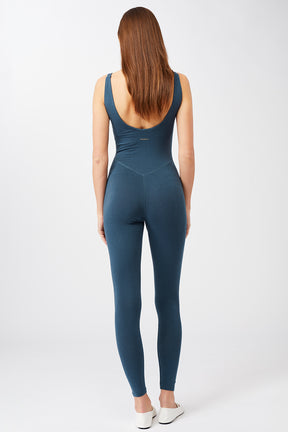 Mandala Fitness Bodysuit Blau Outfit Rückseite - Leotard