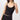 Mandala Fitness Top Schwarz Front - Cropped Pilates Top