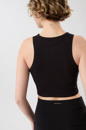 Mandala Sport Top Schwarz Rückansicht - Athleisure Top