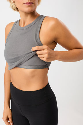 Mandala Sport Top Grey Detail Support Bra - Athleisure Top
