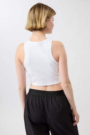Mandala Sport Top Weiss Rückseite - Athleisure Top