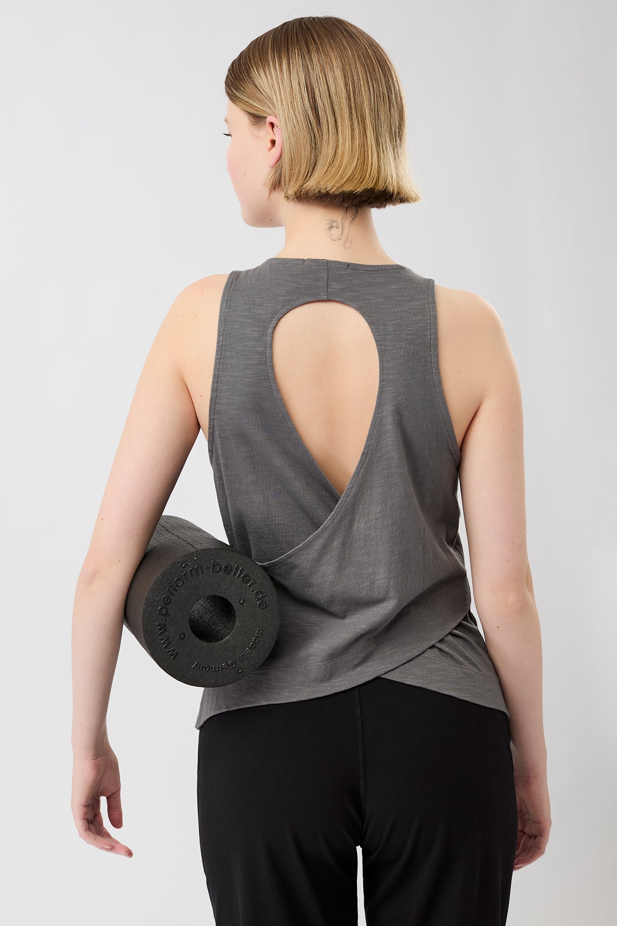 Mandala Fitness Top Grau Rückseite - Mirage Top