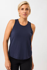 Mandala Fitness Top Blau Front - Racer Back Top