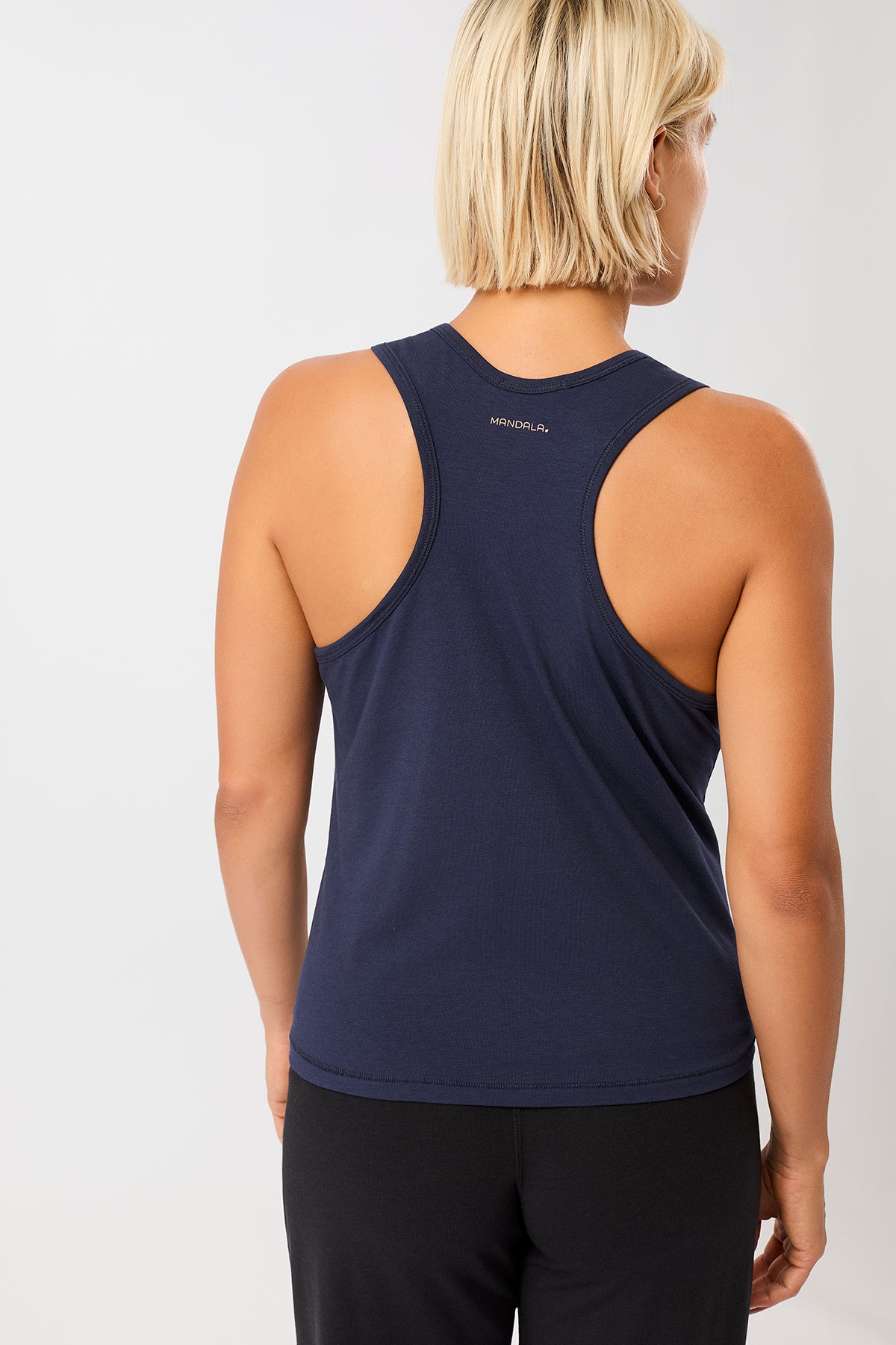 Mandala Fitness Top Blau Rückseite  - Racer Back Top