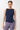 Mandala Sport Top Blue Front - Side Button Top