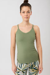 Mandala Fitness Top Grün Front - New Cable Top