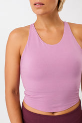 Mandala Fitness Top Rosa Detail Front - Cross Top