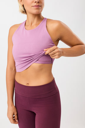 Mandala Fitness Top Rosa Detail Support Bra - Cross Top