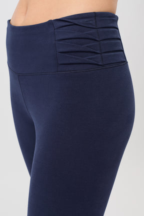 Mandala Sport Pant Blau Detail Seite - Barre Tight